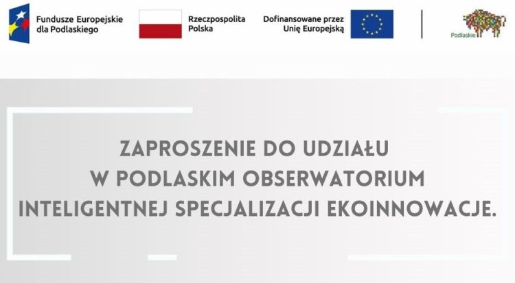 Grafika z zaproszeniem do udziału w obserwatorium oraz logotypy